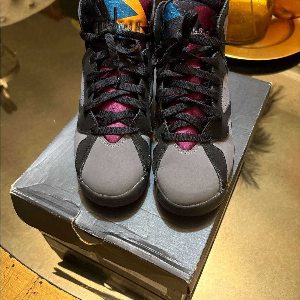Jordan Air 7 Retro BG Black and Gray Sneakers
